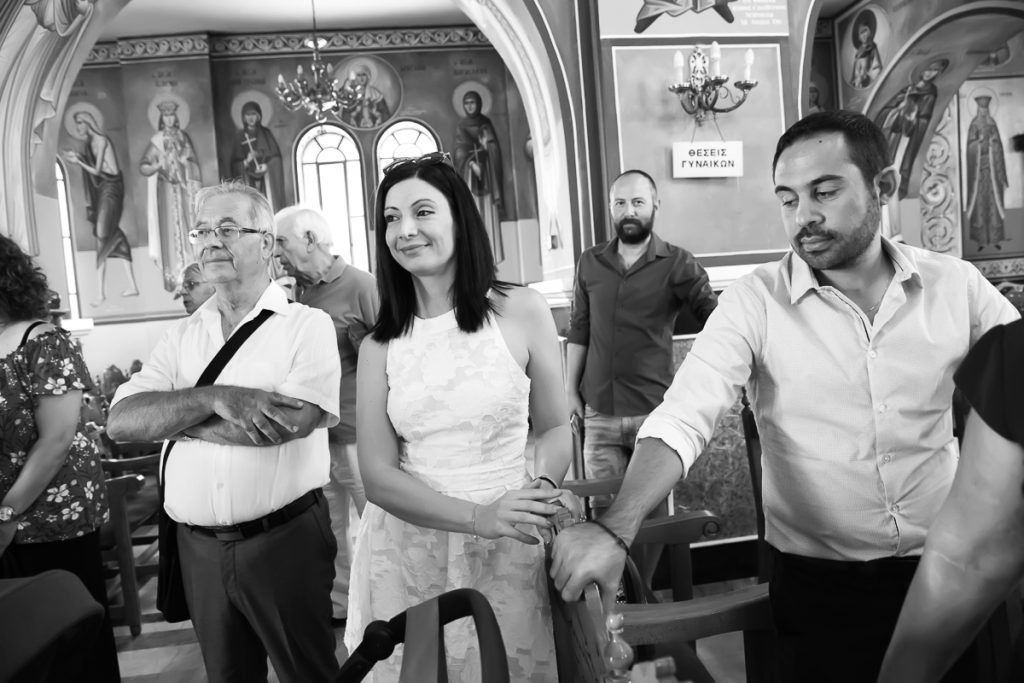 ασπρόμαυρη φωτογραφία από τη βάπτιση